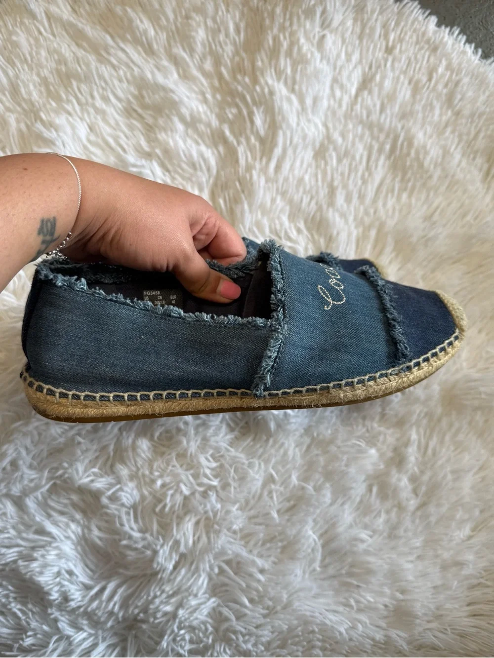 Coach Two-Tone Denim Espadrille
